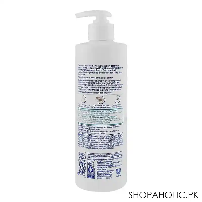 dove hair therapy dry scalp care vitamin b3 conditioner, 400ml image2