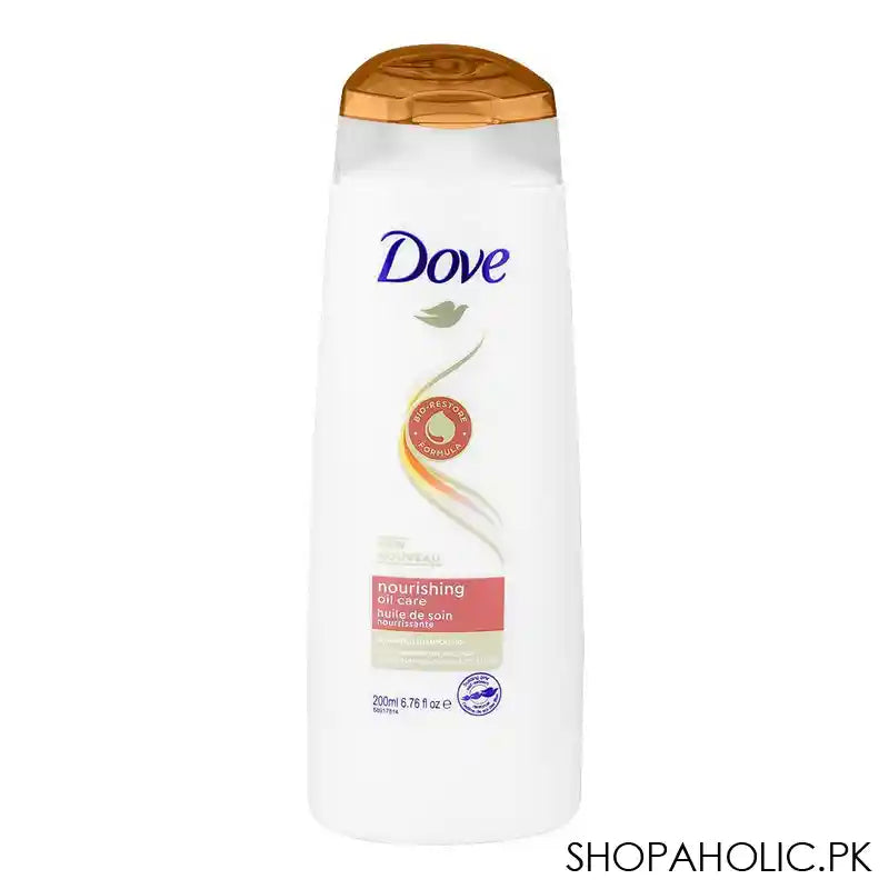 Dove Nourishing Oil Care Shampoo, For Dry & Frizzy Hair, 200ml - Main Image