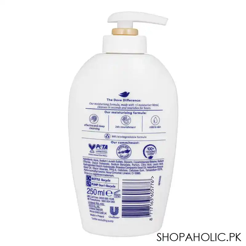 Dove Nourishing Silk Moisturising Hand Wash, 250ml - Image 2