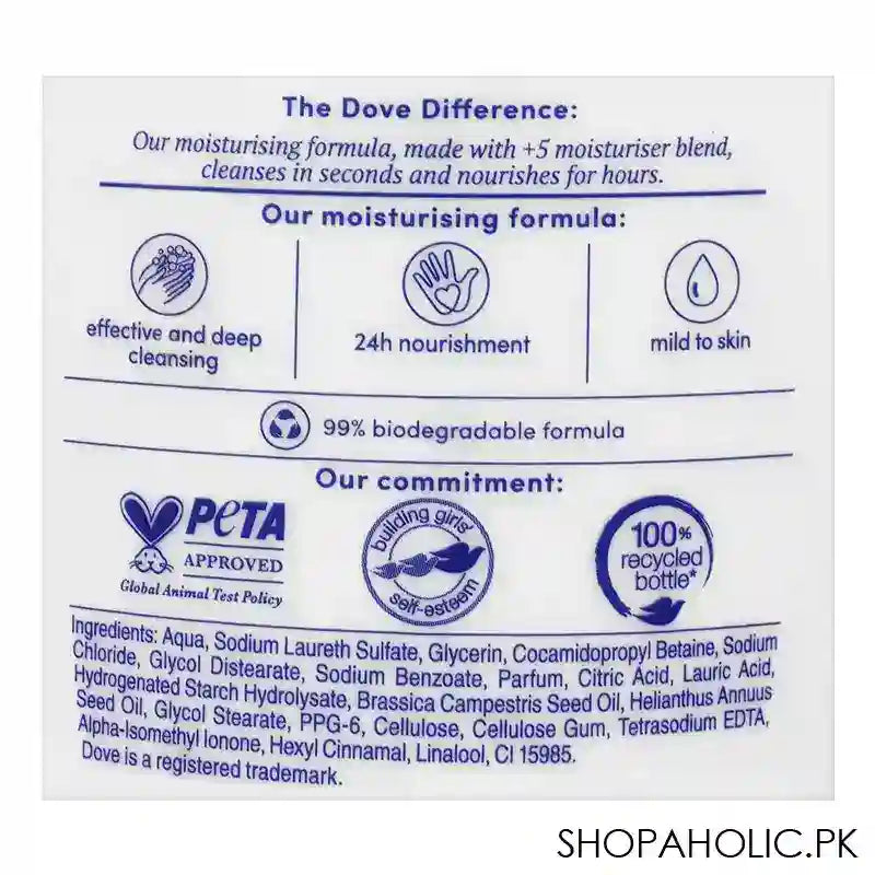 Dove Nourishing Silk Moisturising Hand Wash, 250ml - Image 3