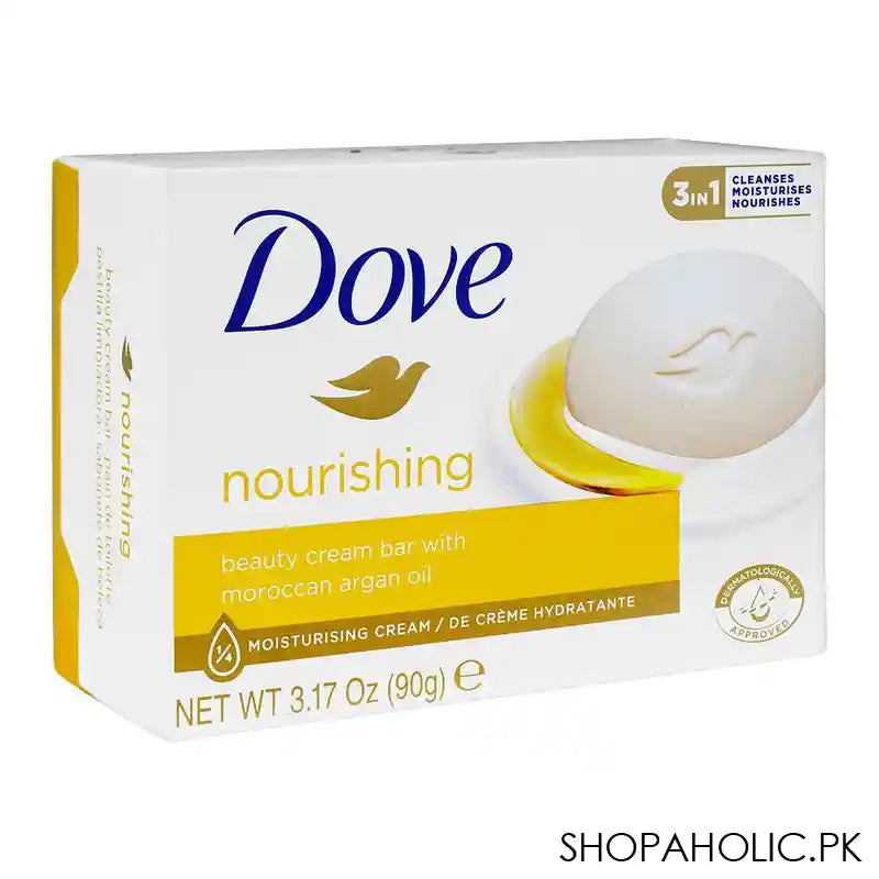 Dove Nourishing Soap, With Moroccan Argan Oil, 90g - Image 3