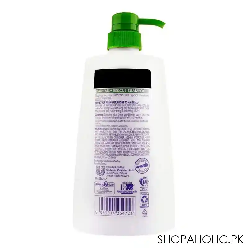 dove nutritive solutions hair fall rescue shampoo, for weak hair prone to hair fall, 650ml image2