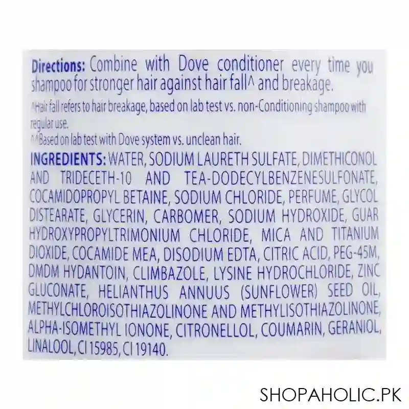 dove nutritive solutions hair fall rescue shampoo, for weak hair prone to hair fall, 650ml image3