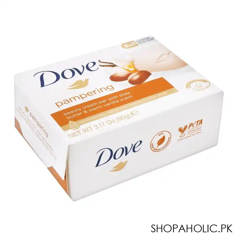 Dove Pampering Beauty Cream Bar, With Shea Butter & Warm Vanilla Scent, 90g - Main Image