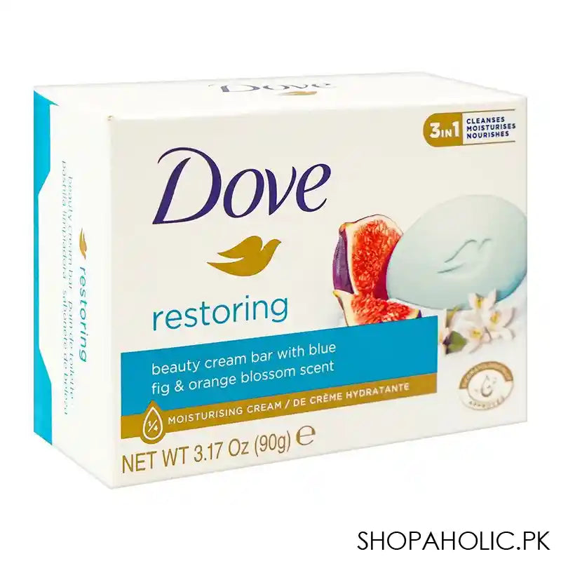 Dove Restoring Beauty Cream Bar With Blue Fig & Orange Blossom, 90g - Main Image