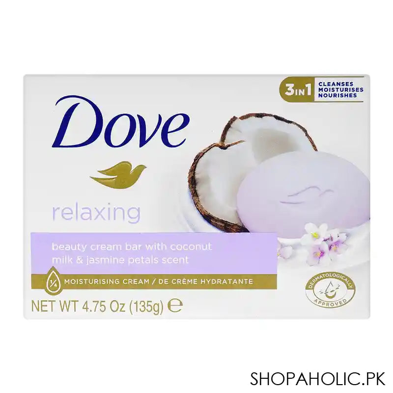 Dove Soap Coconut Milk, With Coconut Milk & Jasmine Petals Scent, 135g - Main Image