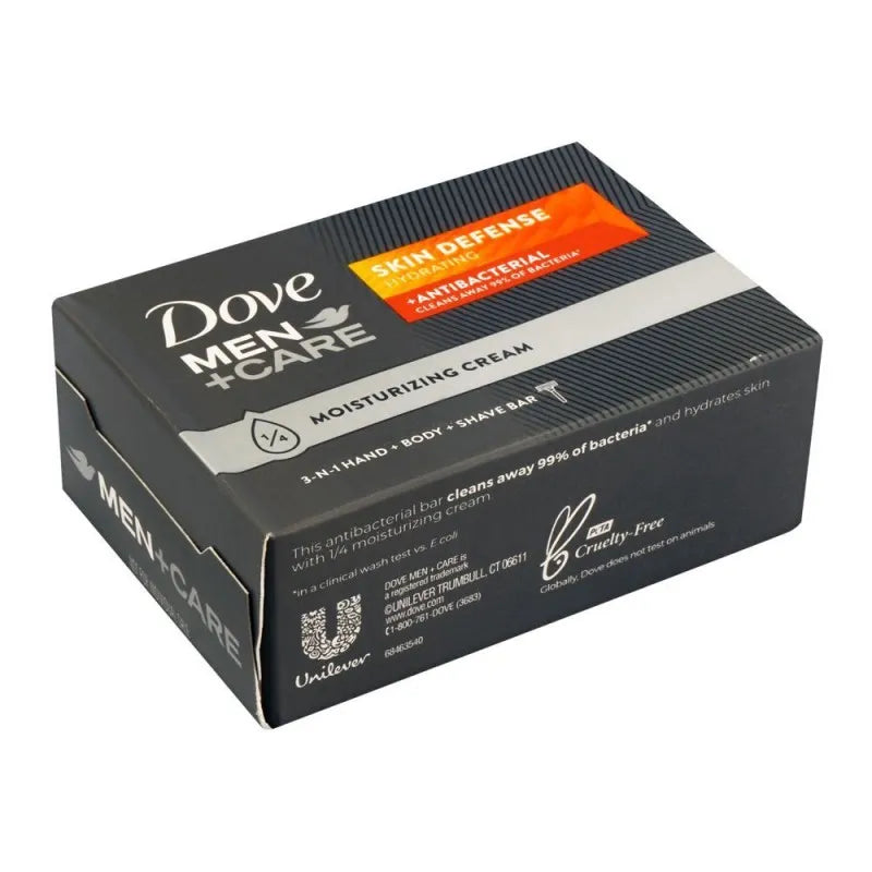 dove soap men+ care skin defense antibacterial, 106g main image