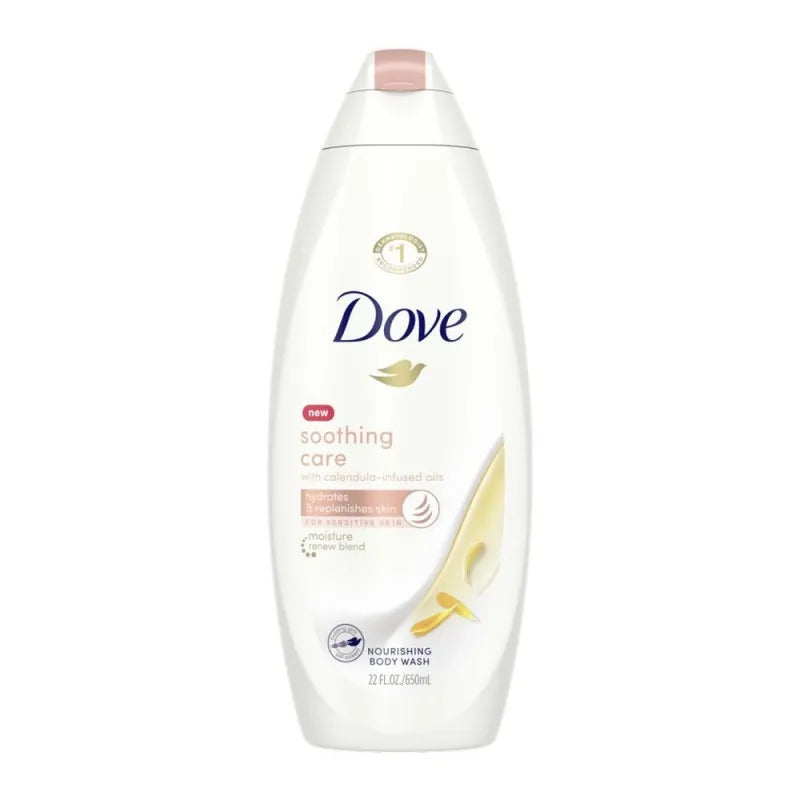 dove soothing care calendula infused oil nourishing body wash, 650ml main image