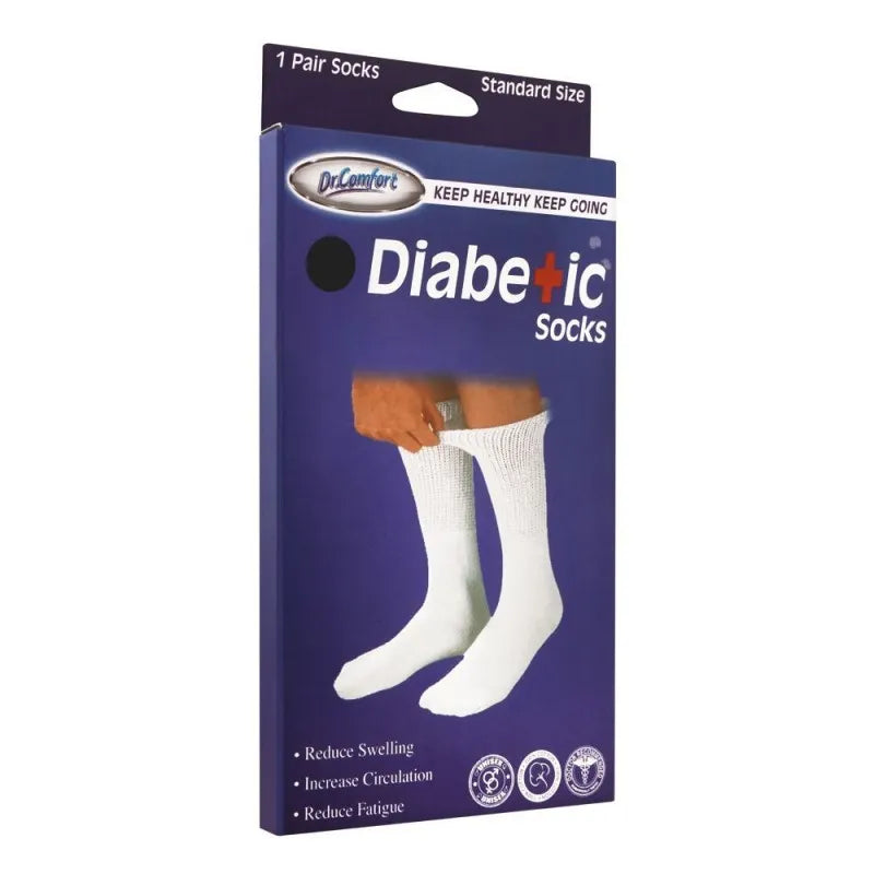 dr.comfort diabetic socks, standard size, black image2