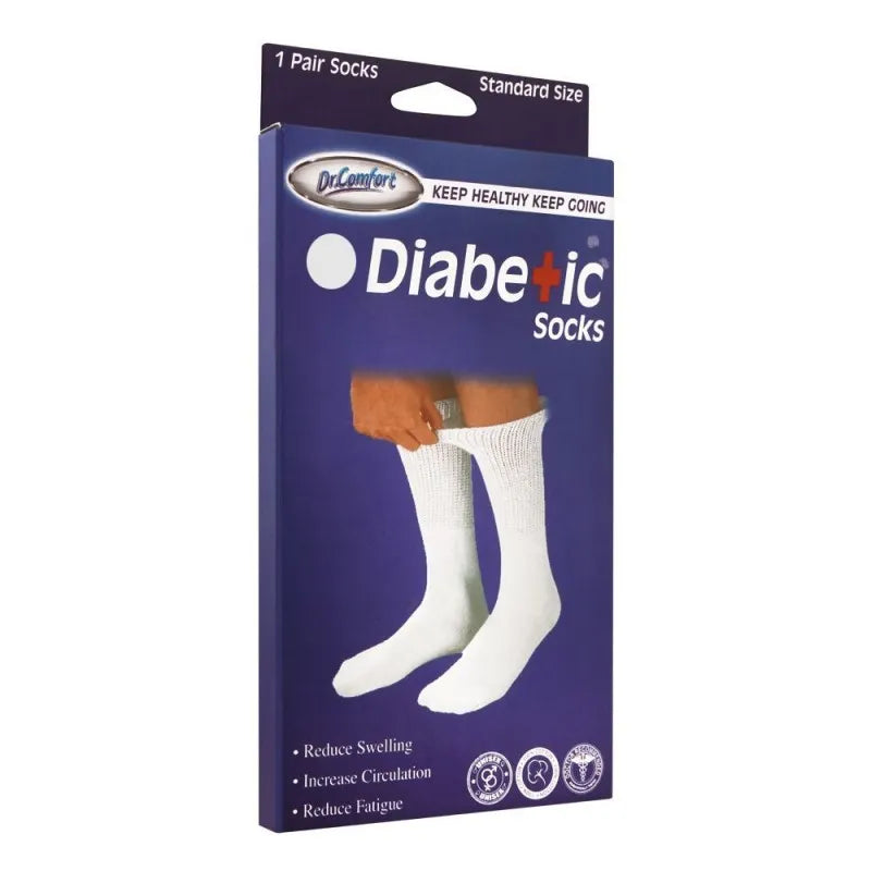 dr.comfort diabetic socks, standard size, white image2