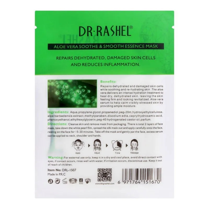 dr. rashel aloe vera soothe & smooth essence mask, 25g image2