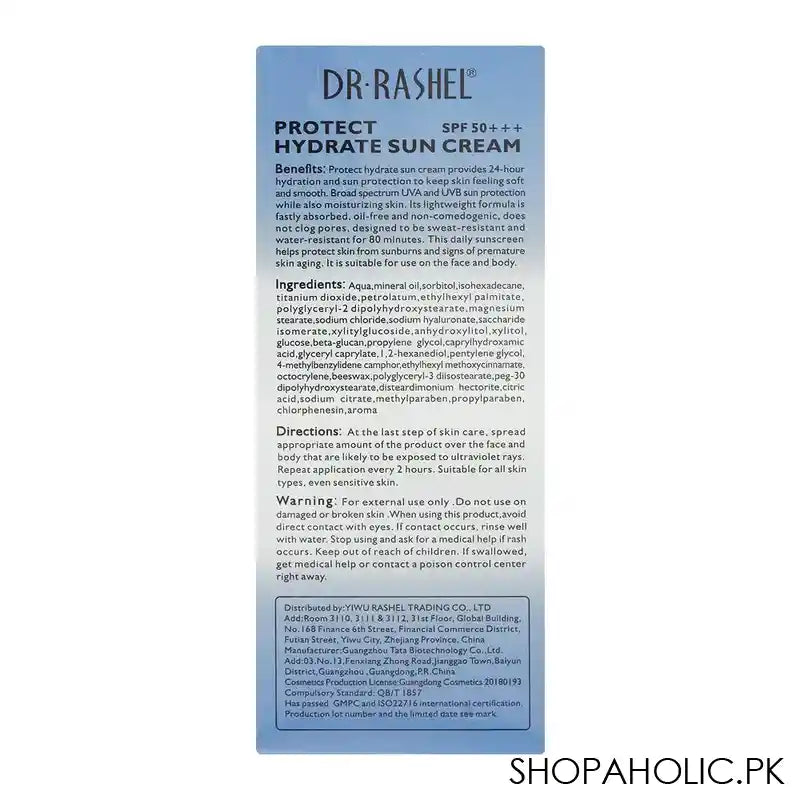 Dr. Rashel Hydrate SPF 50 Sun Cream, 60g - Image 2