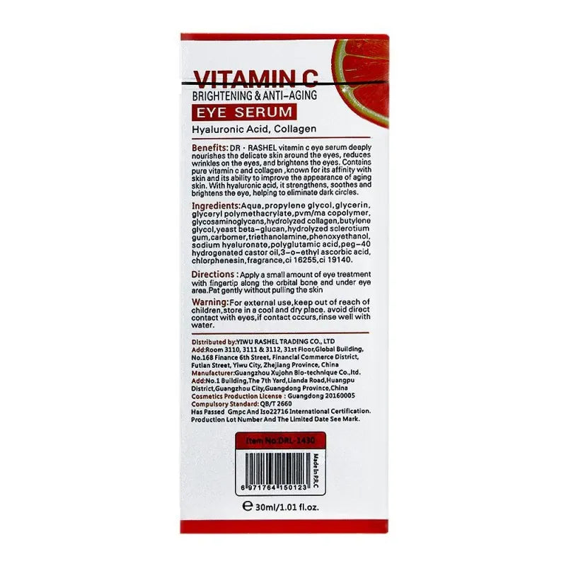 dr. rashel vitamin c brightening & anti aging eye serum, 50ml image3