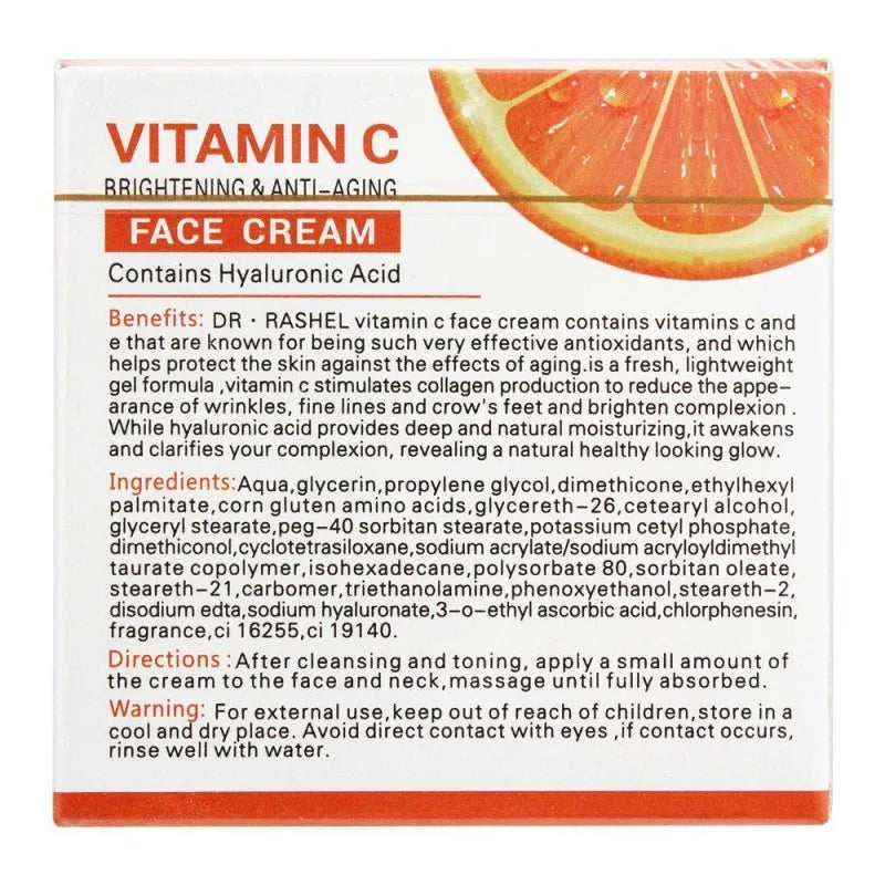 dr. rashel vitamin c brightening & anti aging face cream, 50g image2