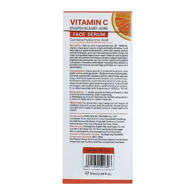 dr. rashel vitamin c brightening & anti aging face serum, 50ml image3