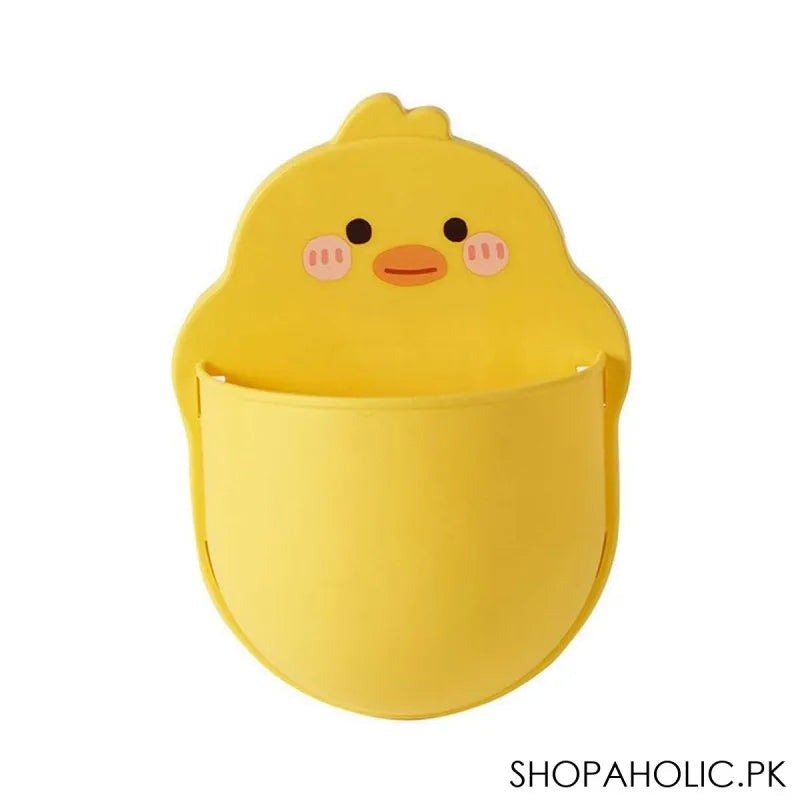 duck wall storage box for mobile phone plug, toothpaste and toothbrush holder image3