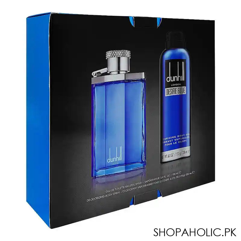 Dunhill Desire Blue Gift Set, For Men, Eau de Toilette Spray 100ml + Body Spray 226ml - Main Image