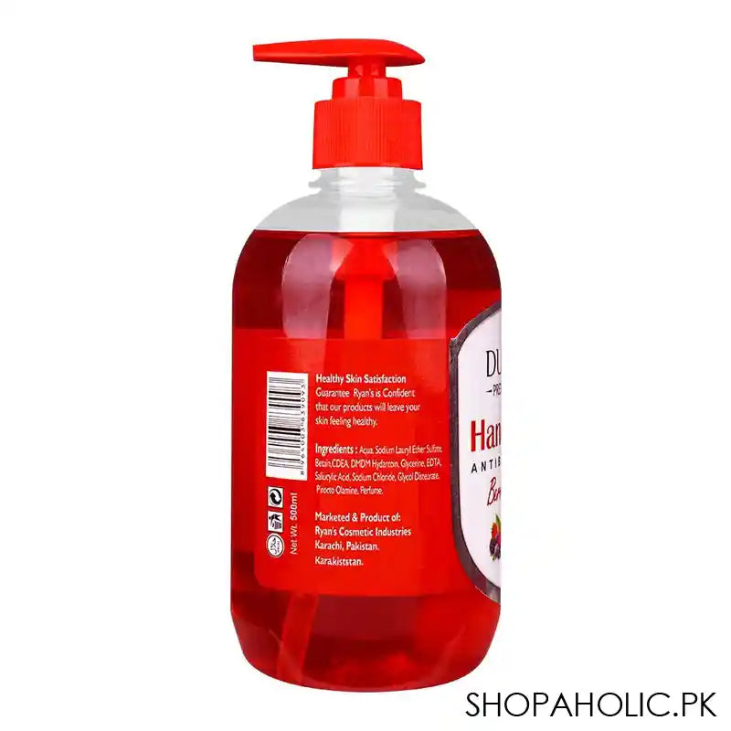 Duvera Berries Splash Antibacterial Hand Wash, 500ml - Image 3