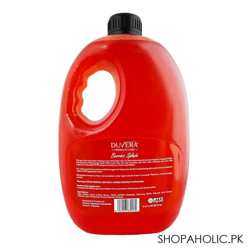 Duvera Berries Splash Refill Hand Wash, 2 Liter - Image 2