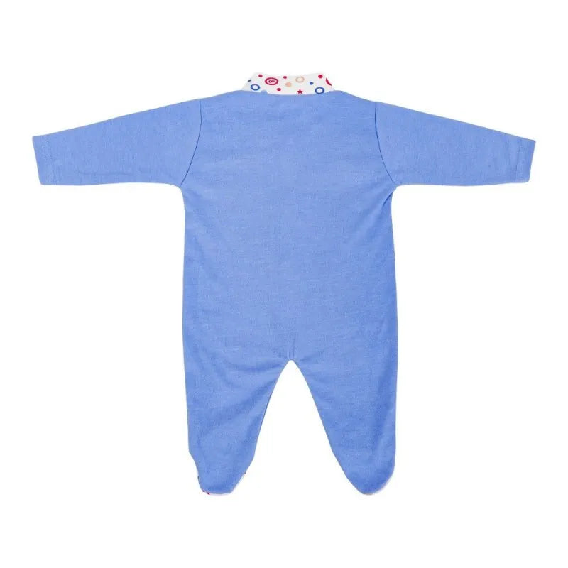 dynamic kids romper with socks plain, blue image2