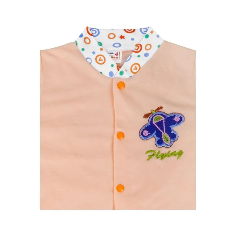 dynamic kids romper with socks plain, peach image3