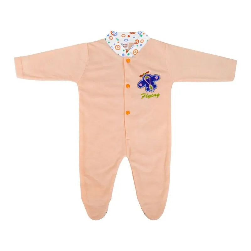 dynamic kids romper with socks plain, peach main image