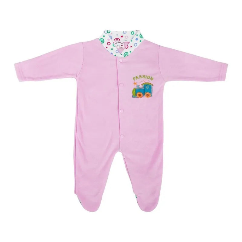 dynamic kids romper with socks plain, pink main image