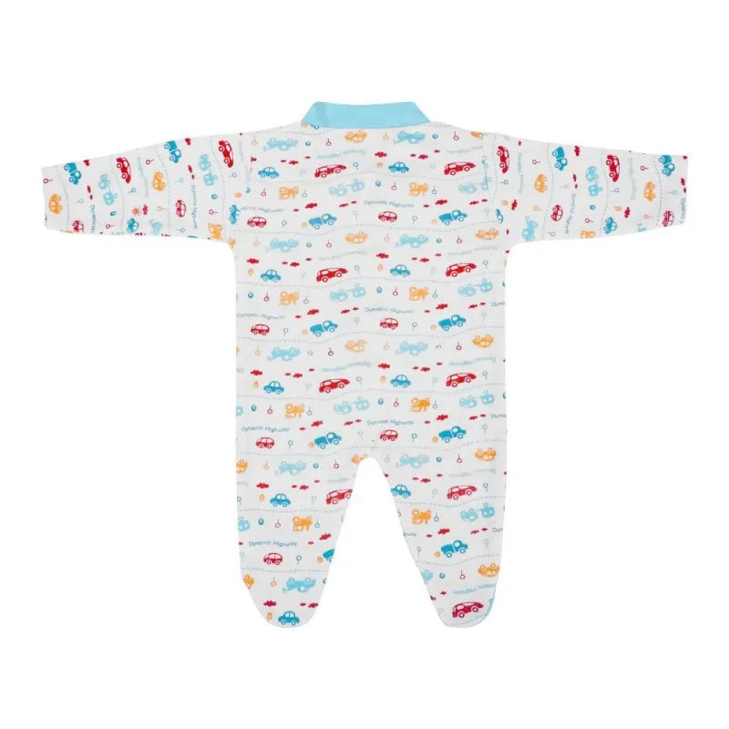 dynamic kids romper with socks printed, ferozi image2