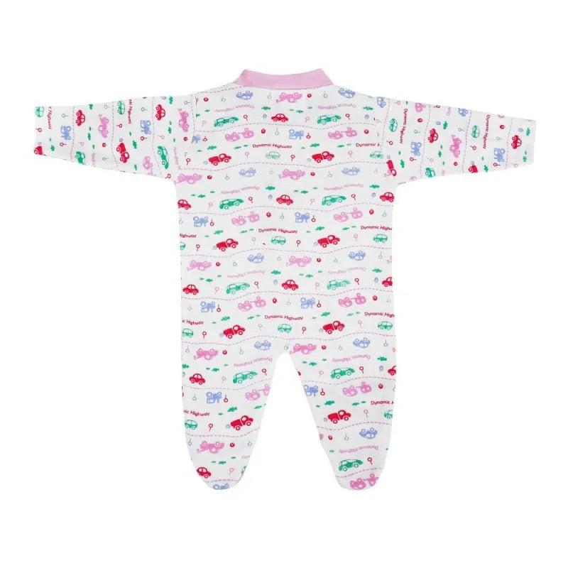 dynamic kids romper with socks printed, pink image2