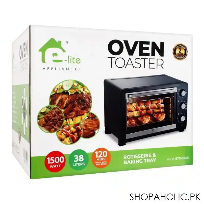 e lite oven toaster, 38 liters, 1500w, eto 354r image4