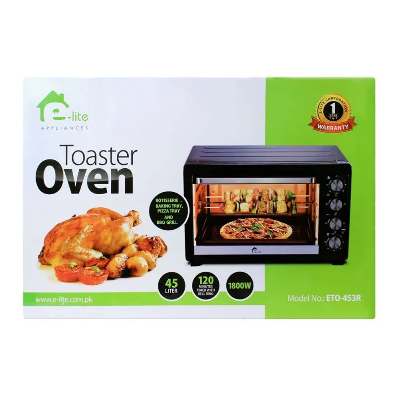 e lite oven toaster, 45 liters, 1800w, eto 453r image5