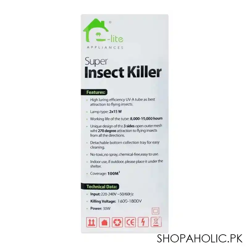 e lite super insect killer, 1800v, 3 side open, eik 30 image3