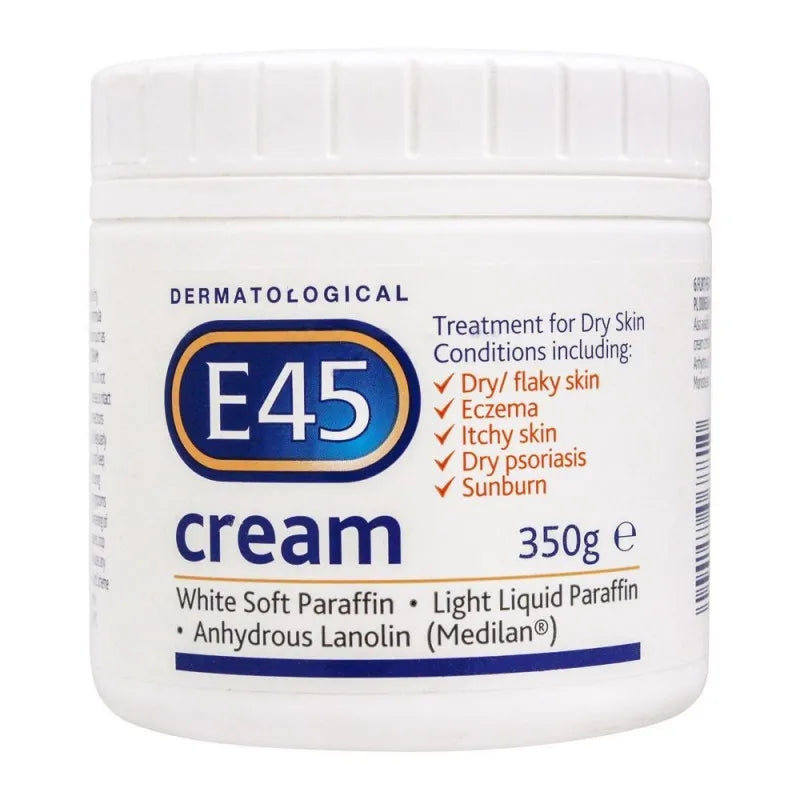 e45 dermatological treatment cream for dry skin, 350g main image