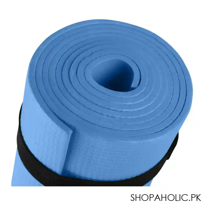 Eco Friendly Foldable Yoga Mat, EVA 4mm, For Floor, Pilates, Home Gym, Blue - Image 3