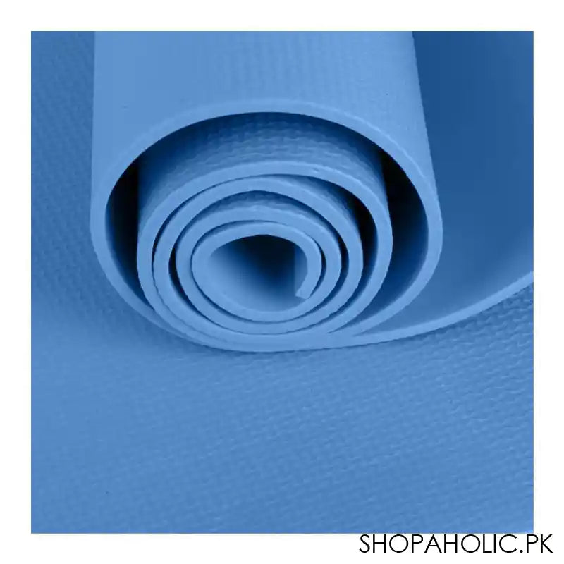 Eco Friendly Foldable Yoga Mat, EVA 4mm, For Floor, Pilates, Home Gym, Blue - Image 5