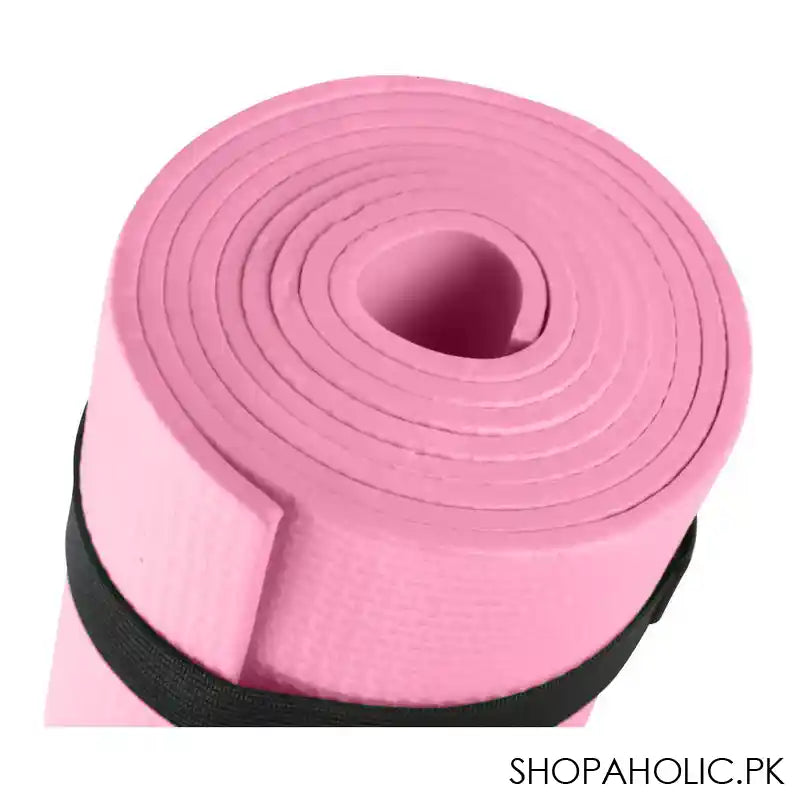 Eco Friendly Foldable Yoga Mat, EVA 4mm, For Floor, Pilates, Home Gym, Pink - Image 2