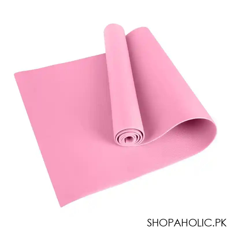 Eco Friendly Foldable Yoga Mat, EVA 4mm, For Floor, Pilates, Home Gym, Pink - Main Image