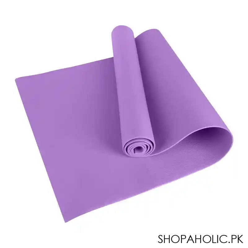 Eco Friendly Foldable Yoga Mat, EVA 4mm, For Floor, Pilates, Home Gym, Purple - Main Image