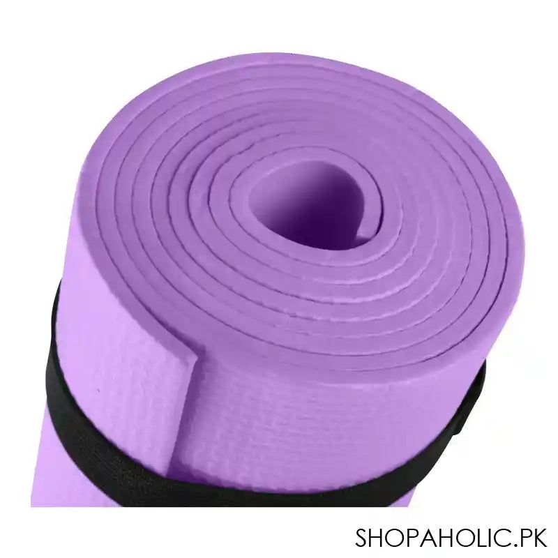 Eco Friendly Foldable Yoga Mat, EVA 4mm, For Floor, Pilates, Home Gym, Purple - Image 3