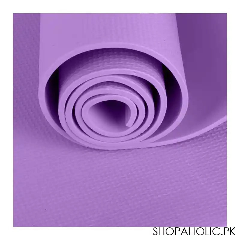 Eco Friendly Foldable Yoga Mat, EVA 4mm, For Floor, Pilates, Home Gym, Purple - Image 5