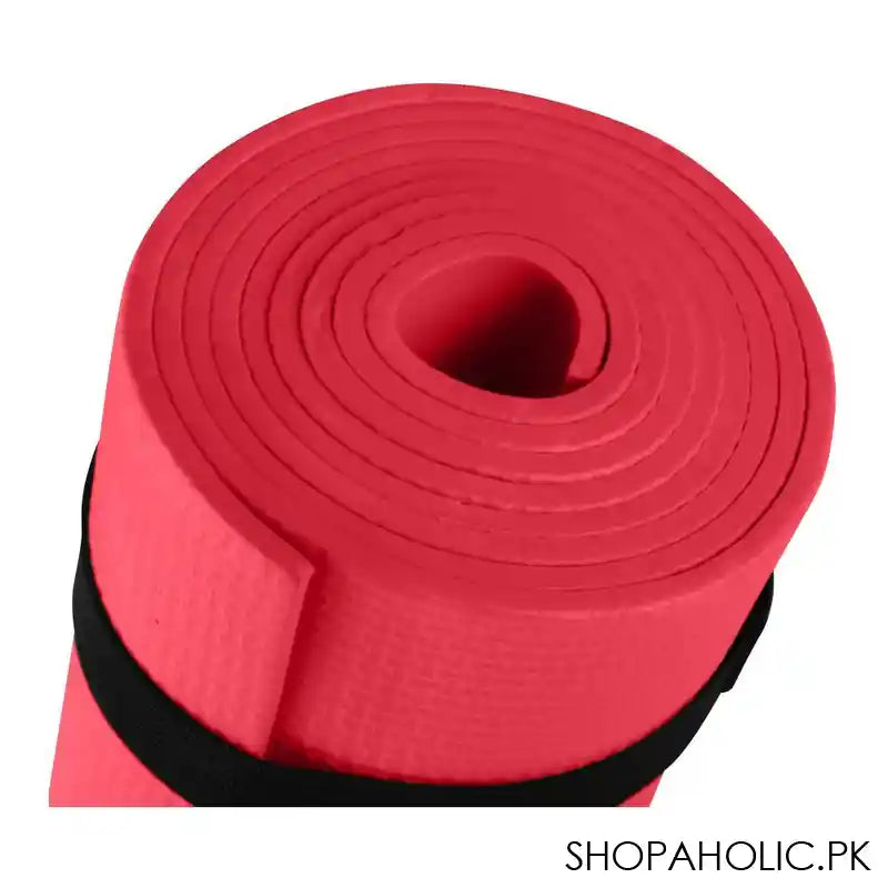 Eco Friendly Foldable Yoga Mat, EVA 4mm, For Floor, Pilates, Home Gym, Red - Image 6