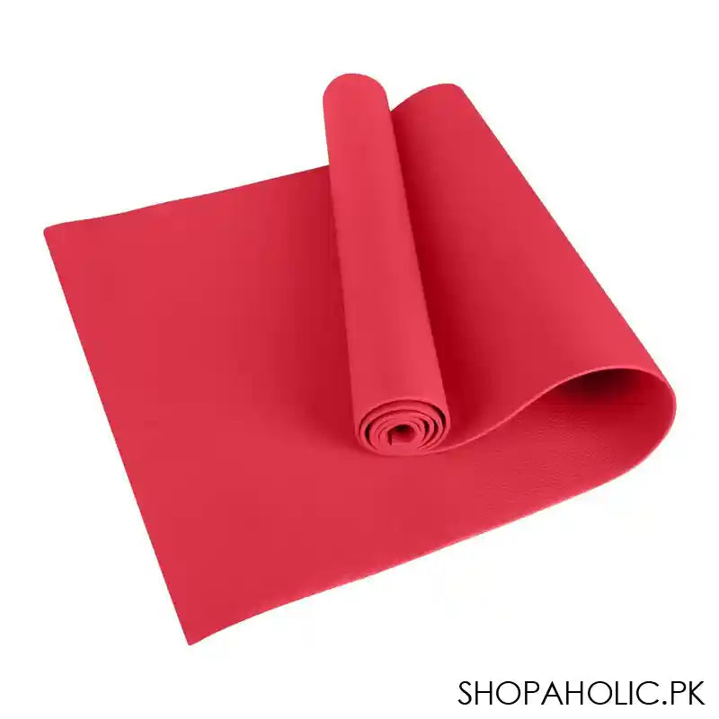 Eco Friendly Foldable Yoga Mat, EVA 4mm, For Floor, Pilates, Home Gym, Red - Main Image