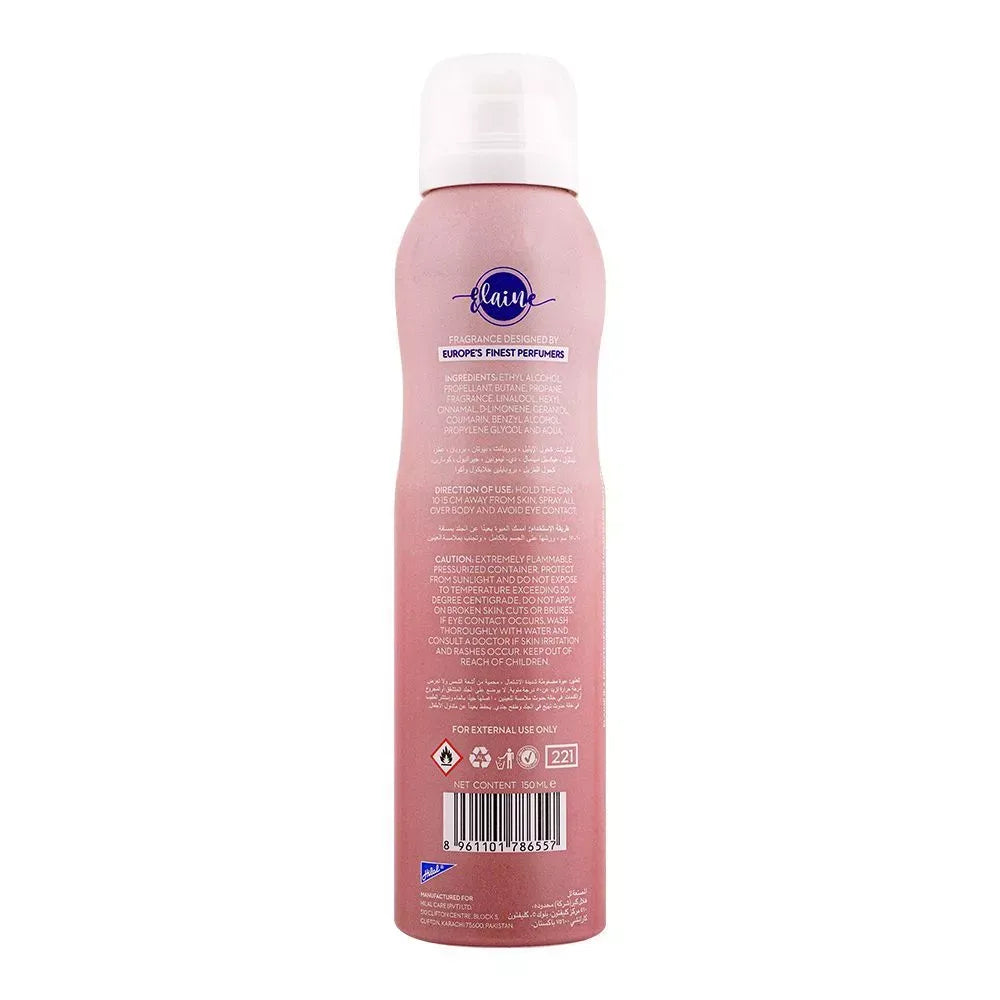 elaine pure passion long lasting deodorant body spray, 150ml image2