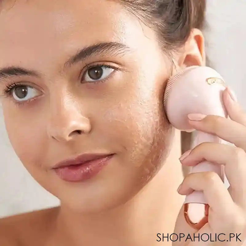 electric silicone facial brush massager image2