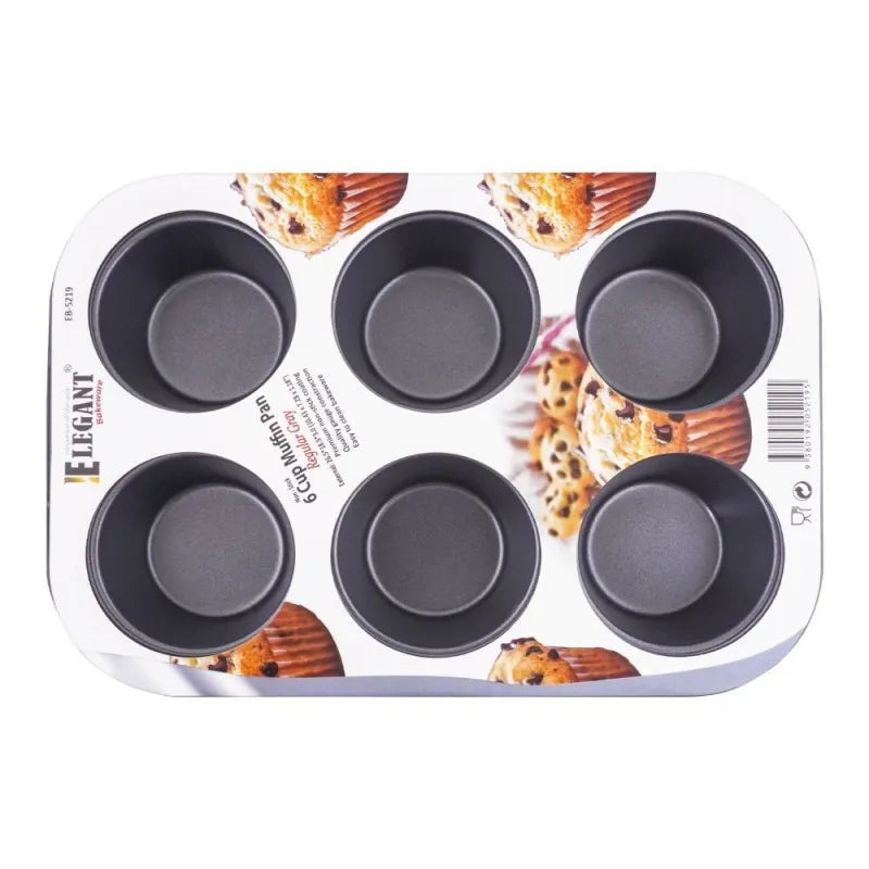 elegant bakeware 6 cup muffin pan, eb5219 image2