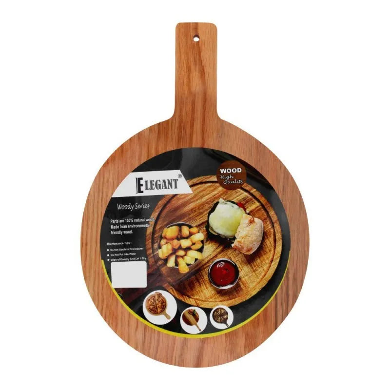 elegant curved wood pizza board, 9.5 inches, eh0090 image2