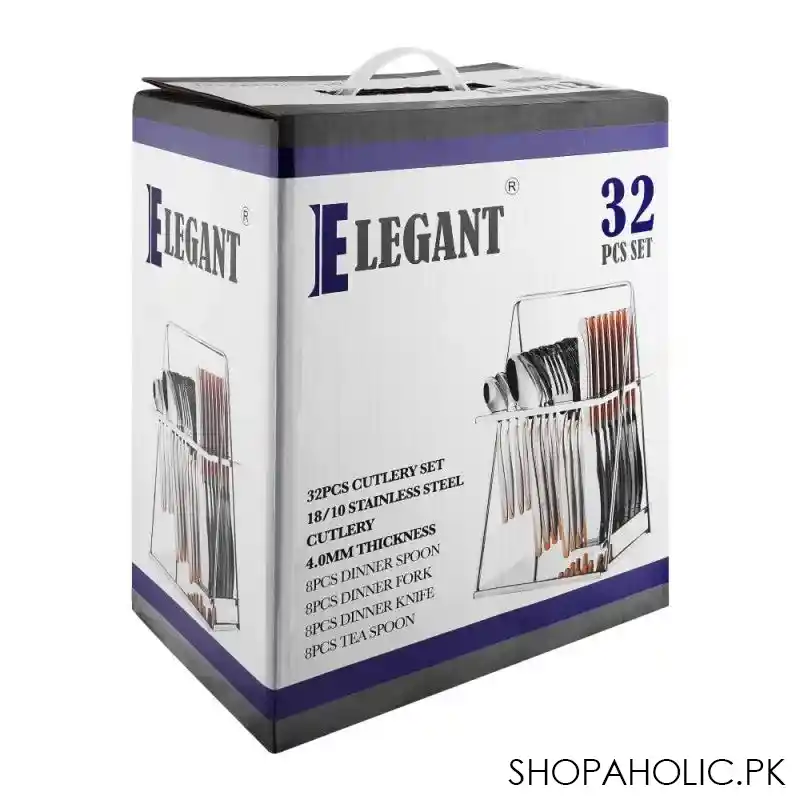 elegant cutlery set, 32 pack, el32 22ss image2