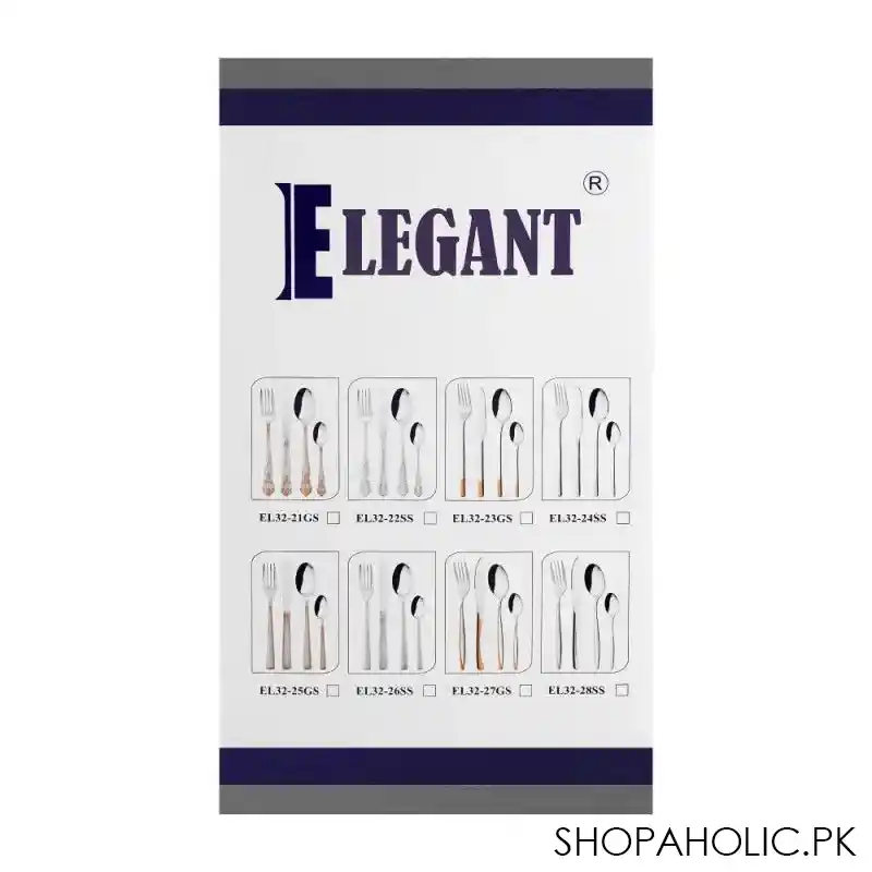 elegant cutlery set, 32 pack, el32 22ss image4