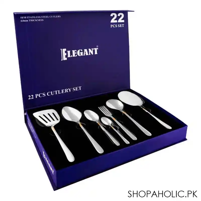 elegant lining cutlery set, 22 pack, ecs0028sh main image