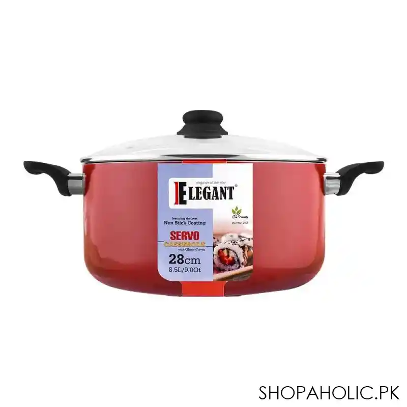 elegant non stick servo casserole, 28cm, ek678328 main image